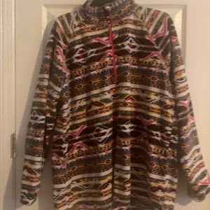 Eddie Bauer tribal/Aztec/boho fleece half zip.Size 3X. Brand new with a tags!